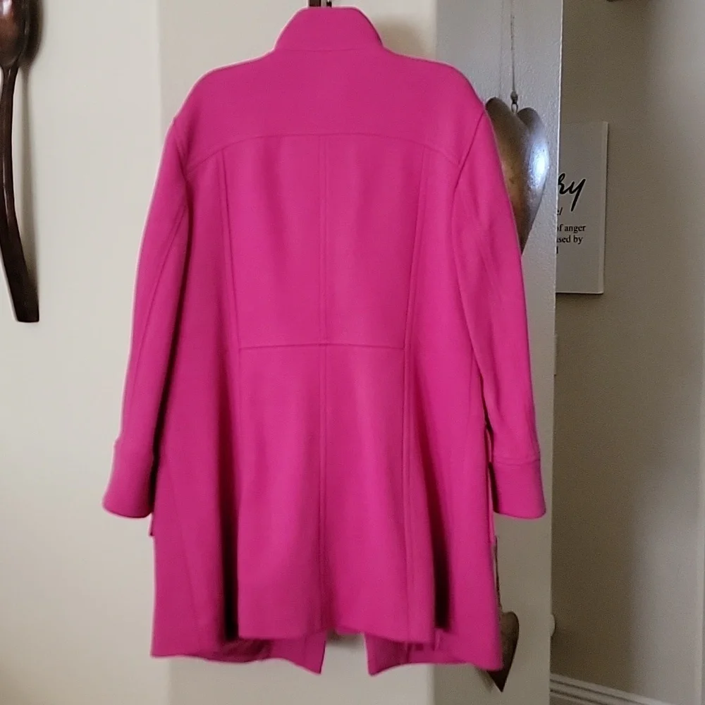 INC Coat Jacket w/Stand Collar Zip/Snap Flap Close Pink size XXL NWT - Picture 14 of 16
